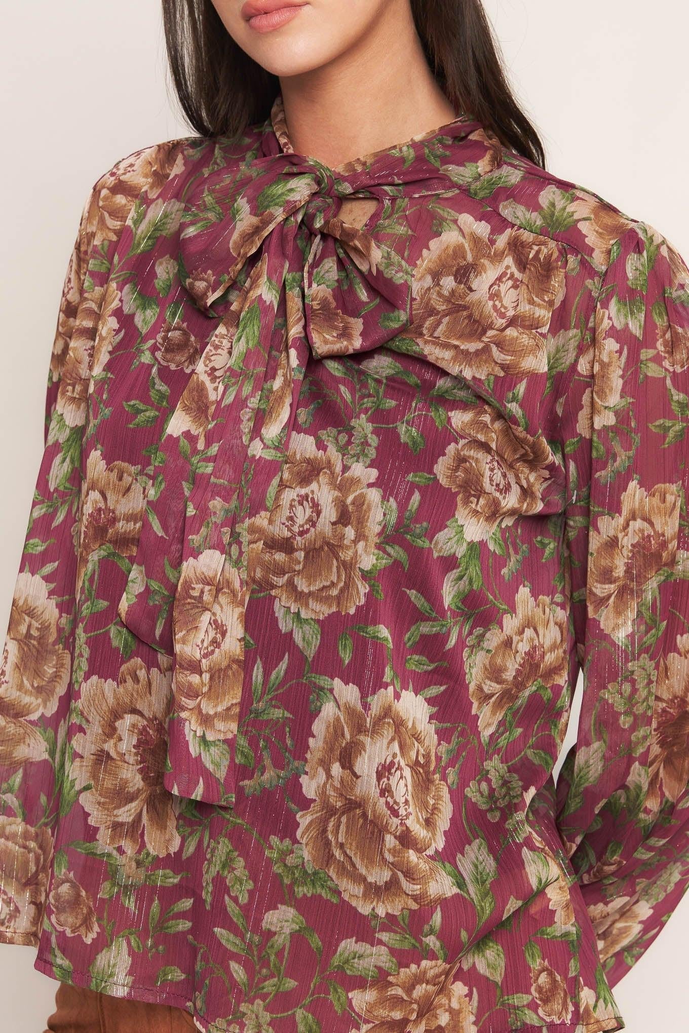 WHISPERING GARDEN WOVEN TOP Flying Tomato