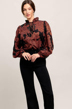 JUST DARK ENOUGH TO FEEL SPECIAL WOVEN TOP Flying Tomato