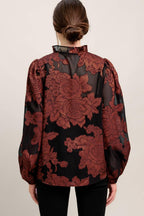 JUST DARK ENOUGH TO FEEL SPECIAL WOVEN TOP Flying Tomato