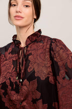 JUST DARK ENOUGH TO FEEL SPECIAL WOVEN TOP Flying Tomato