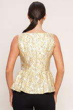 CANDLELIGHT BLOOM JACQUARD WOVEN TOP Flying Tomato