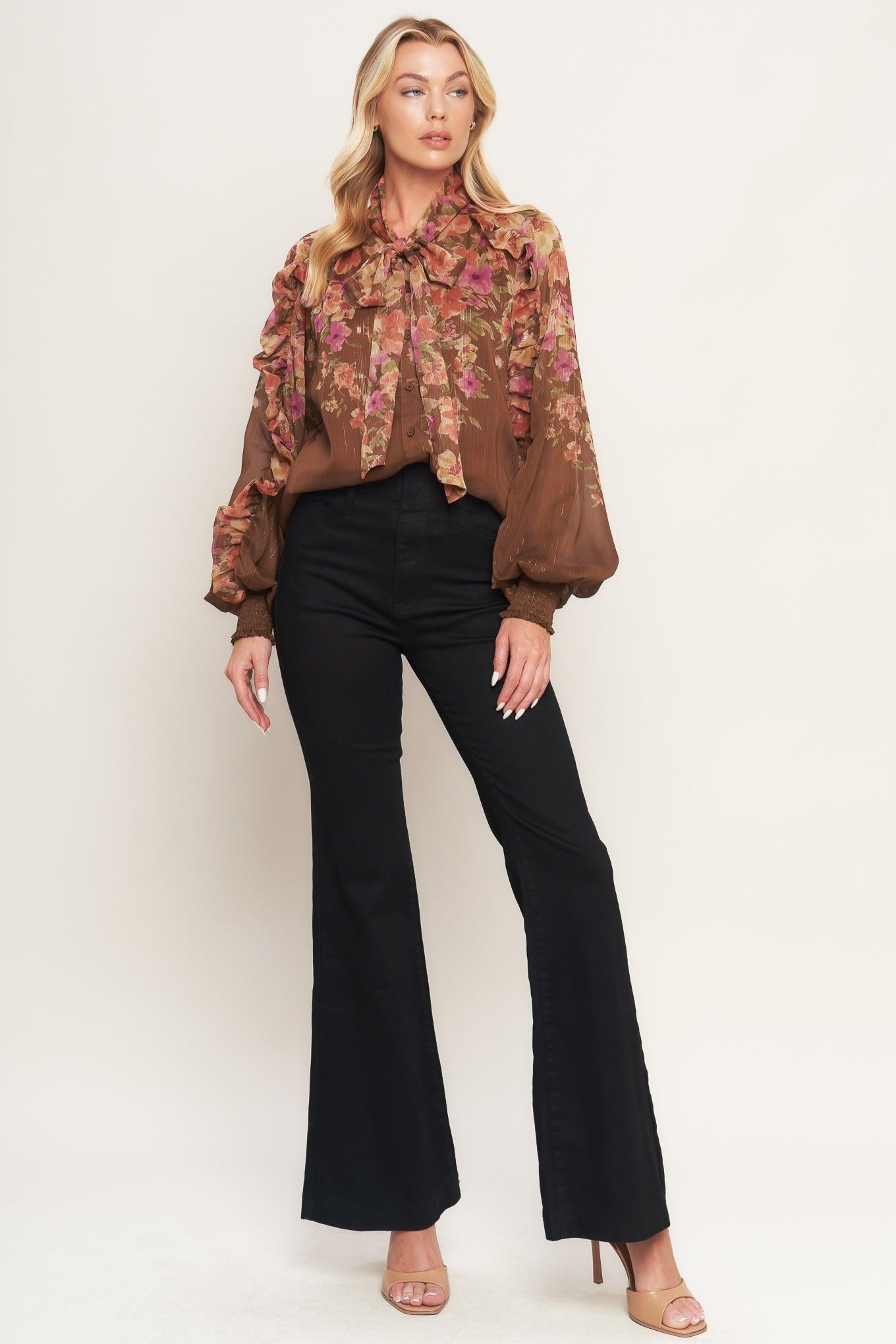 EARTHLY ROMANCE WOVEN TOP Flying Tomato