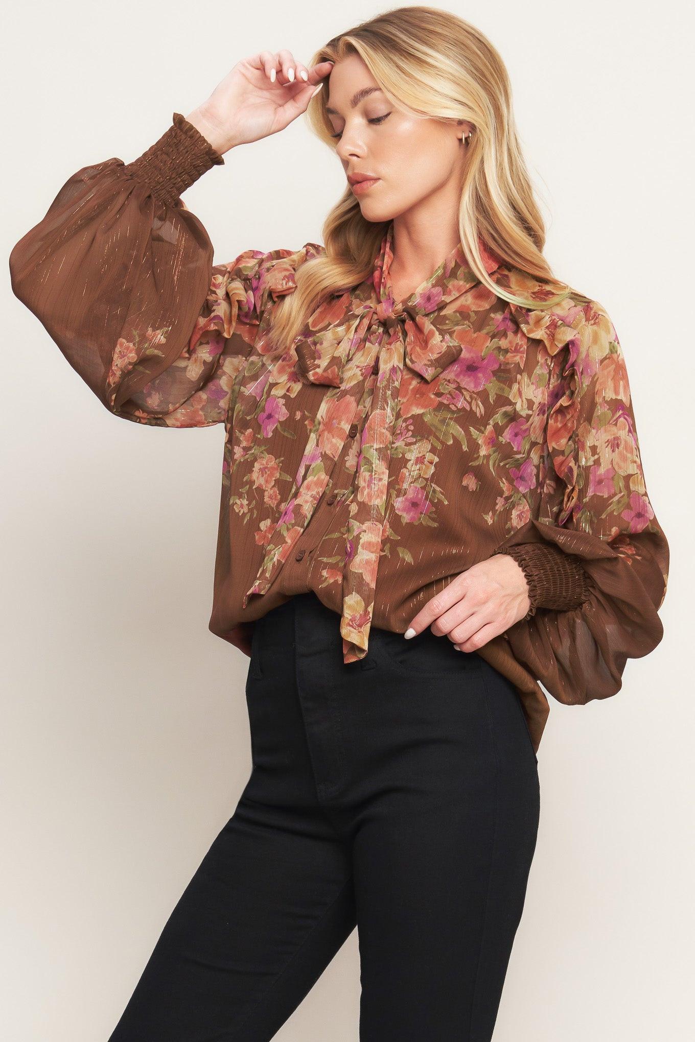 EARTHLY ROMANCE WOVEN TOP Flying Tomato