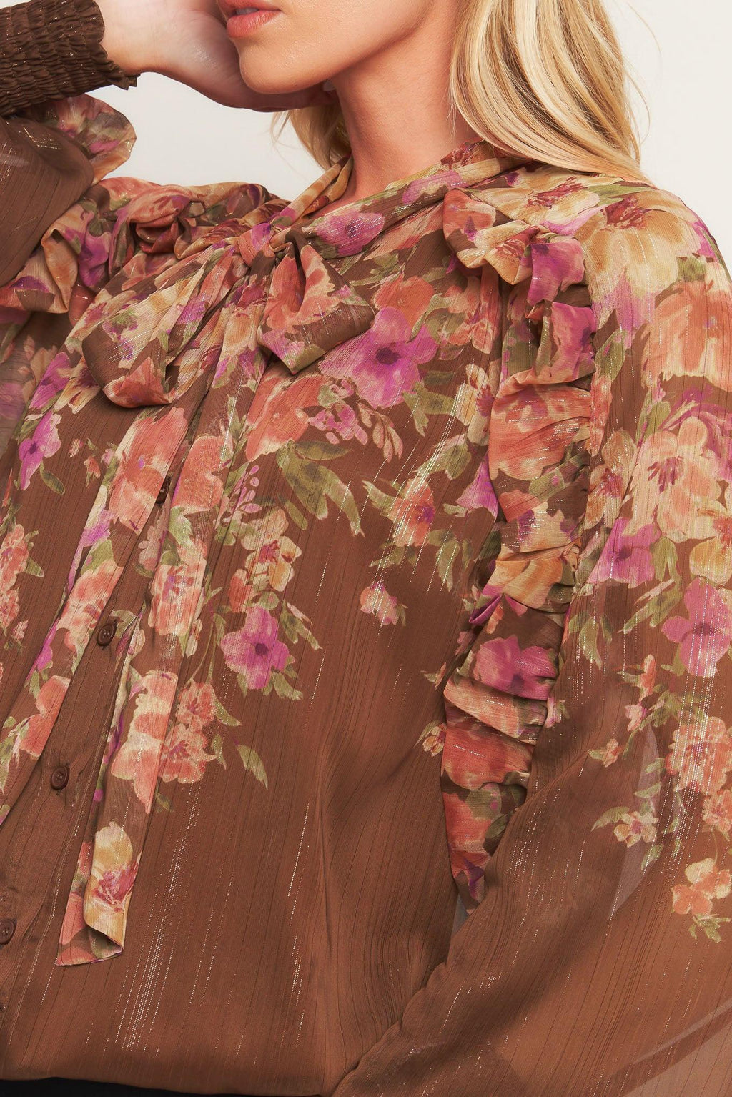 EARTHLY ROMANCE WOVEN TOP Flying Tomato