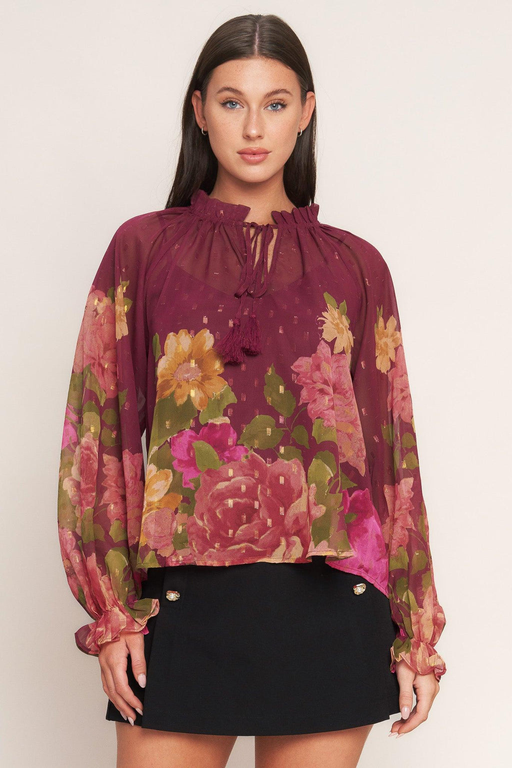 FLORA ROMANTICA WOVEN TOP Flying Tomato