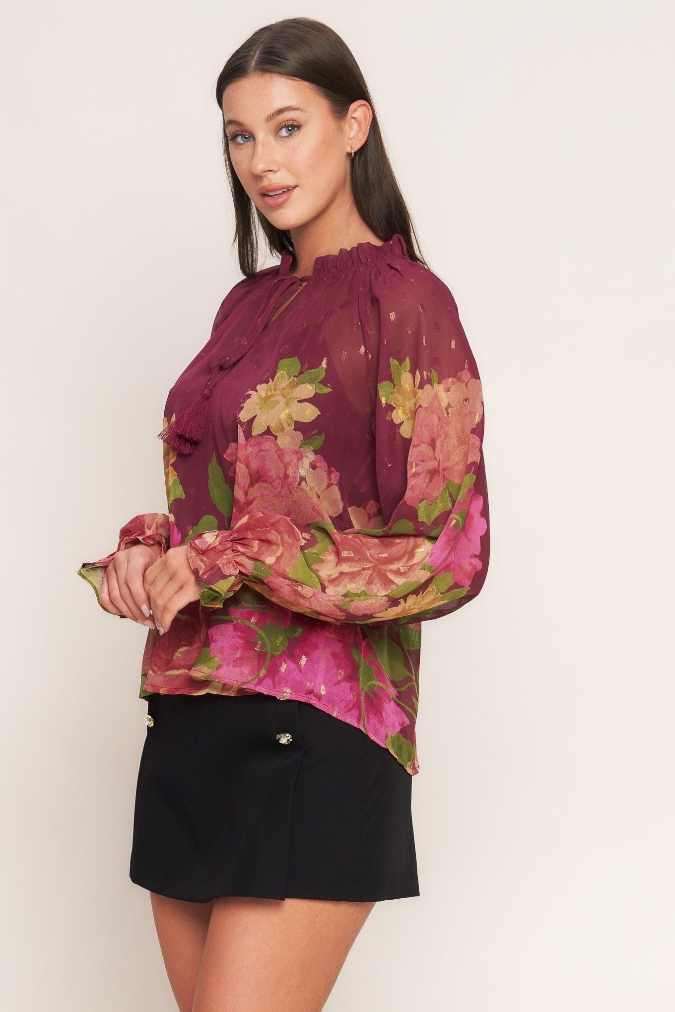FLORA ROMANTICA WOVEN TOP Flying Tomato