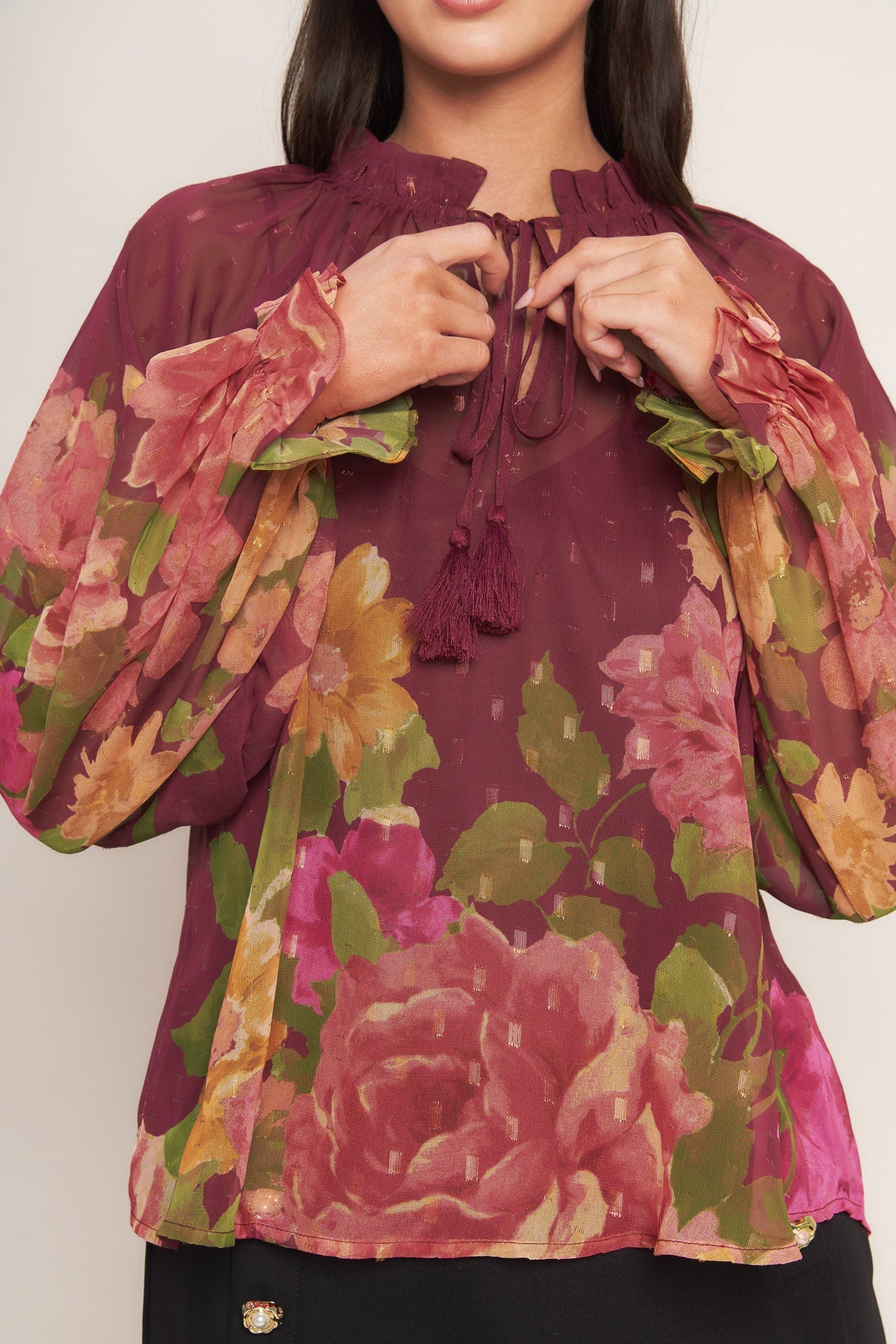 FLORA ROMANTICA WOVEN TOP Flying Tomato