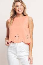 LOVE PEACH WOVEN TOP Flying Tomato
