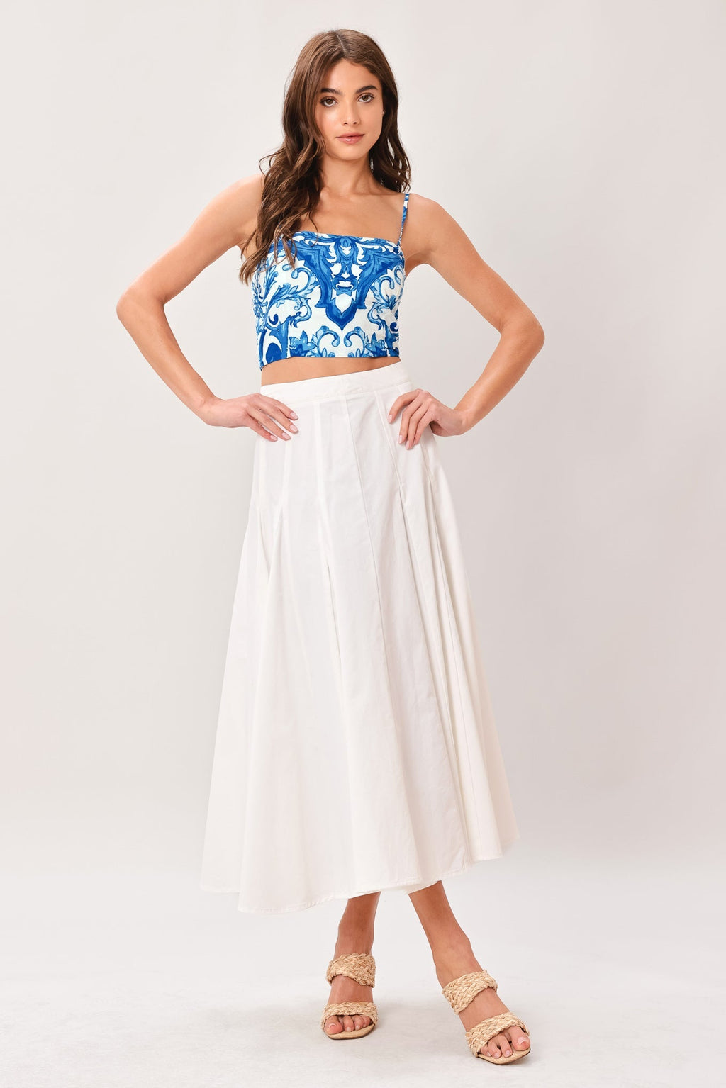 COASTAL MOSAIC WOVEN CROP TOP Flying Tomato