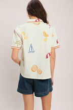 BEACH DAY CITRUS WOVEN TOP Flying Tomato