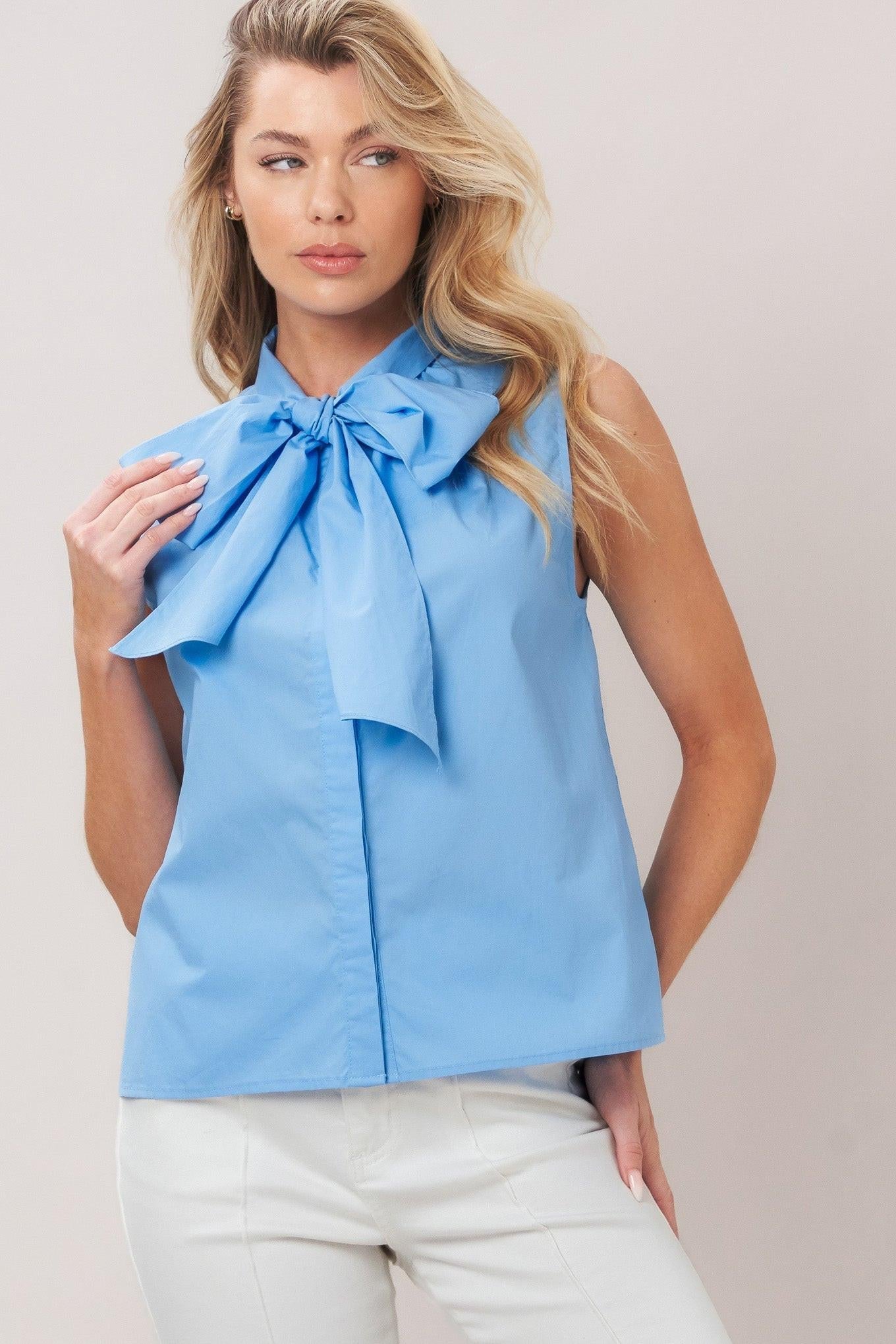 ELEGANT SKY WOVEN TOP Flying Tomato