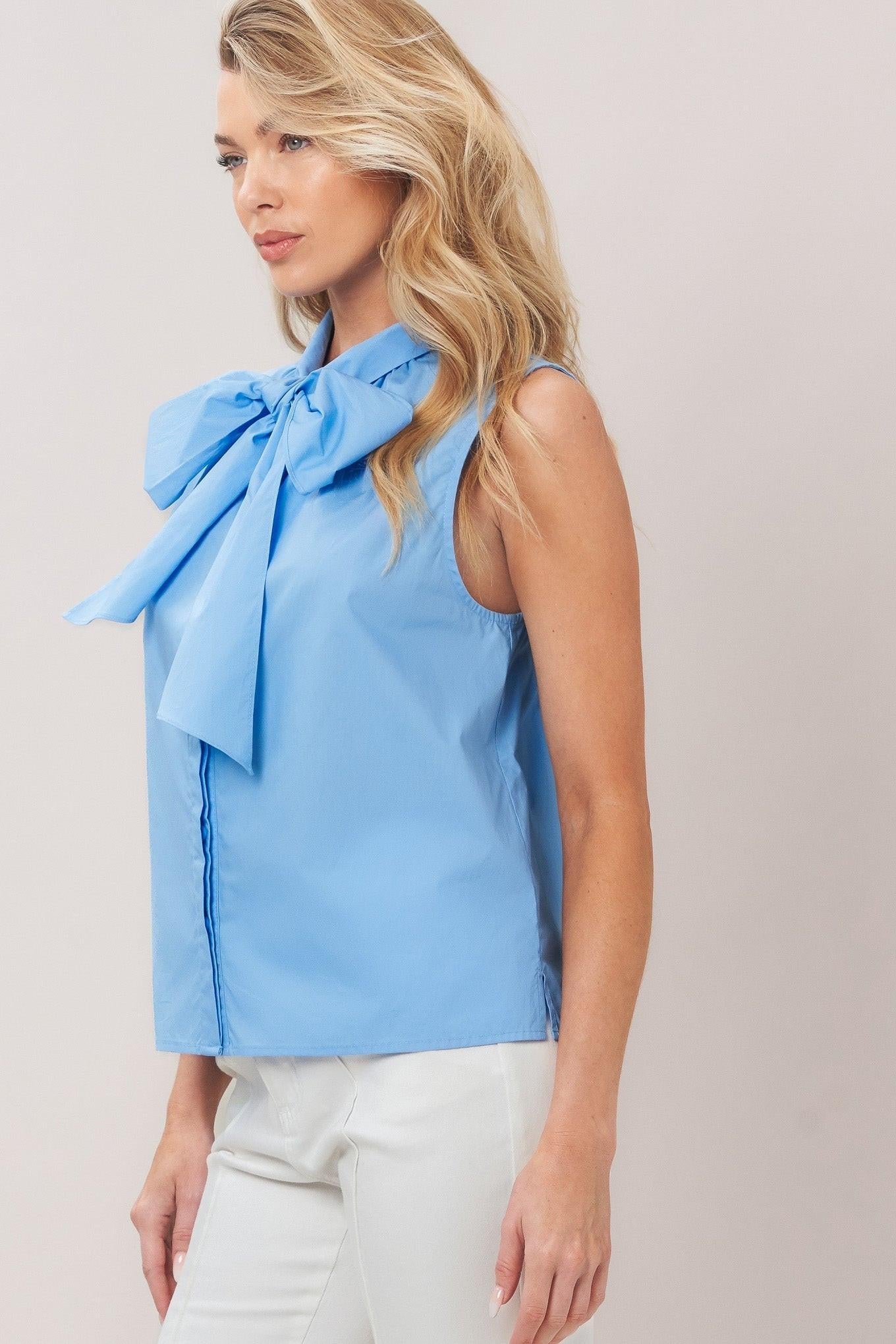 ELEGANT SKY WOVEN TOP Flying Tomato