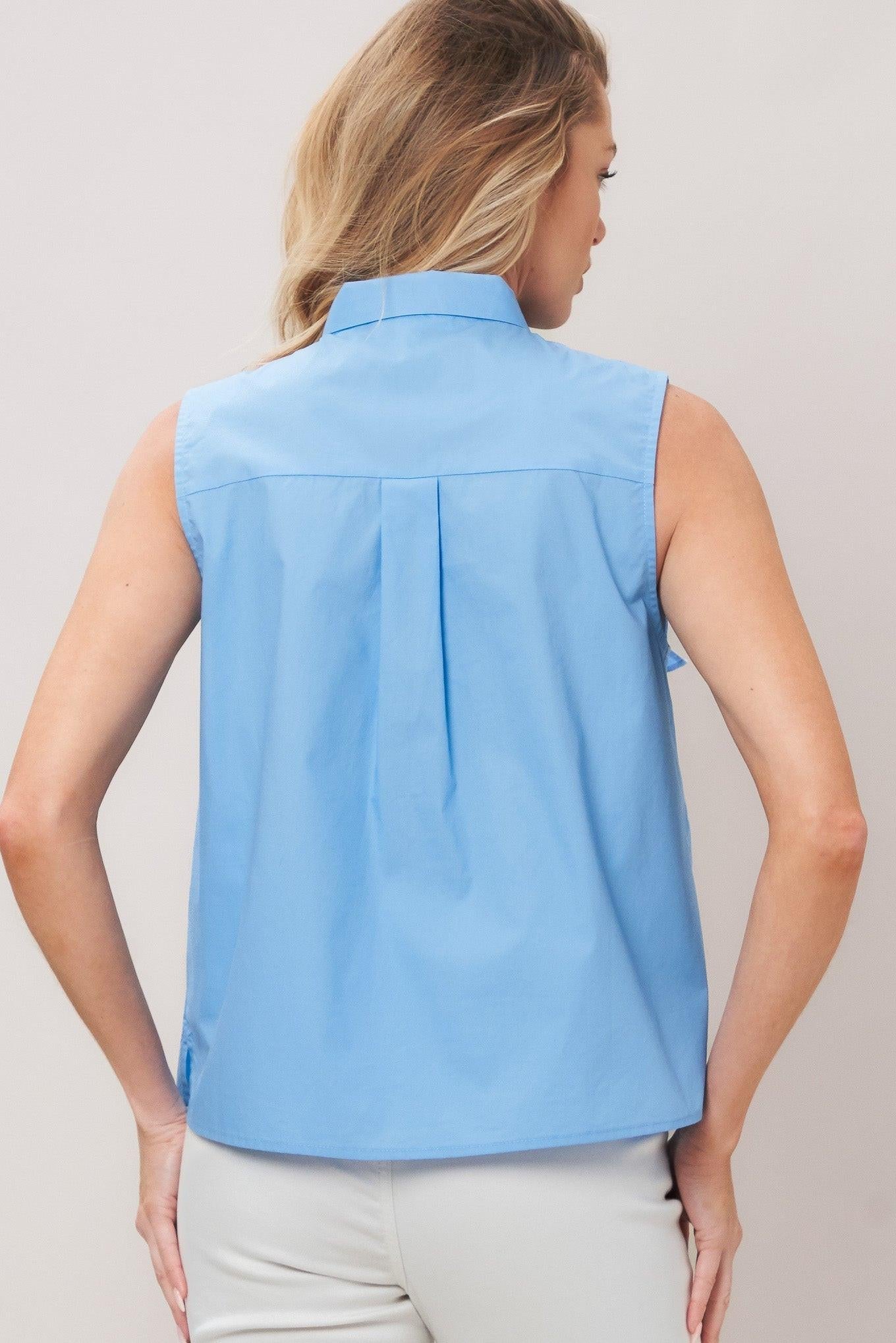 ELEGANT SKY WOVEN TOP Flying Tomato