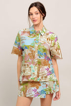 SUNSHINE GETAWAY WOVEN TOP Flying Tomato