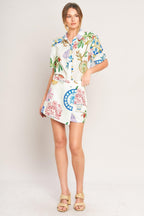 SUMMER PORCELAIN WOVEN TOP Flying Tomato