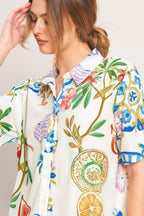 SUMMER PORCELAIN WOVEN TOP Flying Tomato