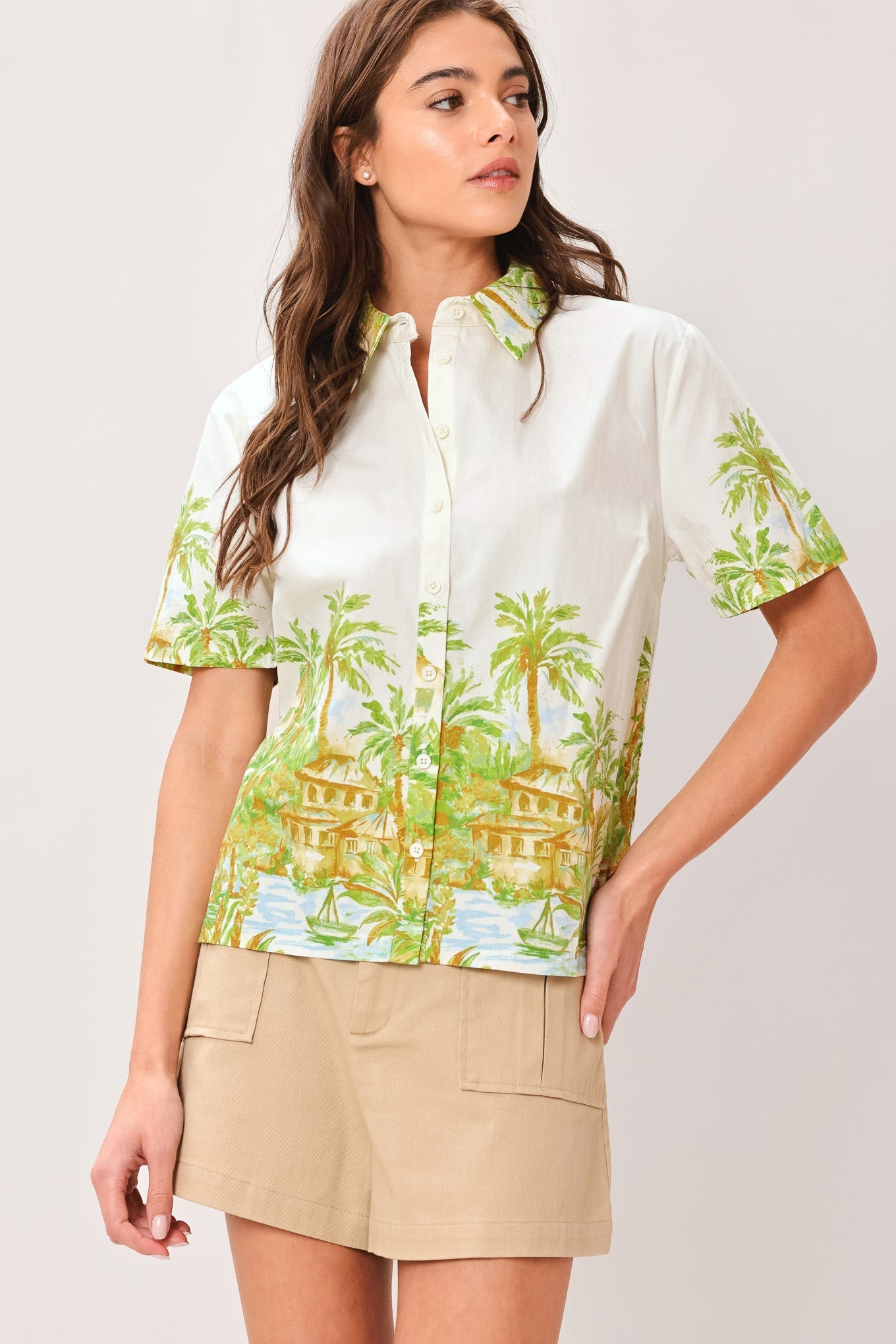 PALM CURRENT WOVEN TOP Flying Tomato