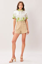 PALM CURRENT WOVEN TOP Flying Tomato