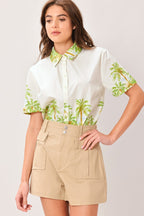 PALM CURRENT WOVEN TOP Flying Tomato