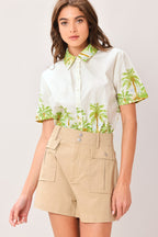 PALM CURRENT WOVEN TOP Flying Tomato