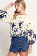 BOHO CONSTELLATION  WOVEN TOP Flying Tomato