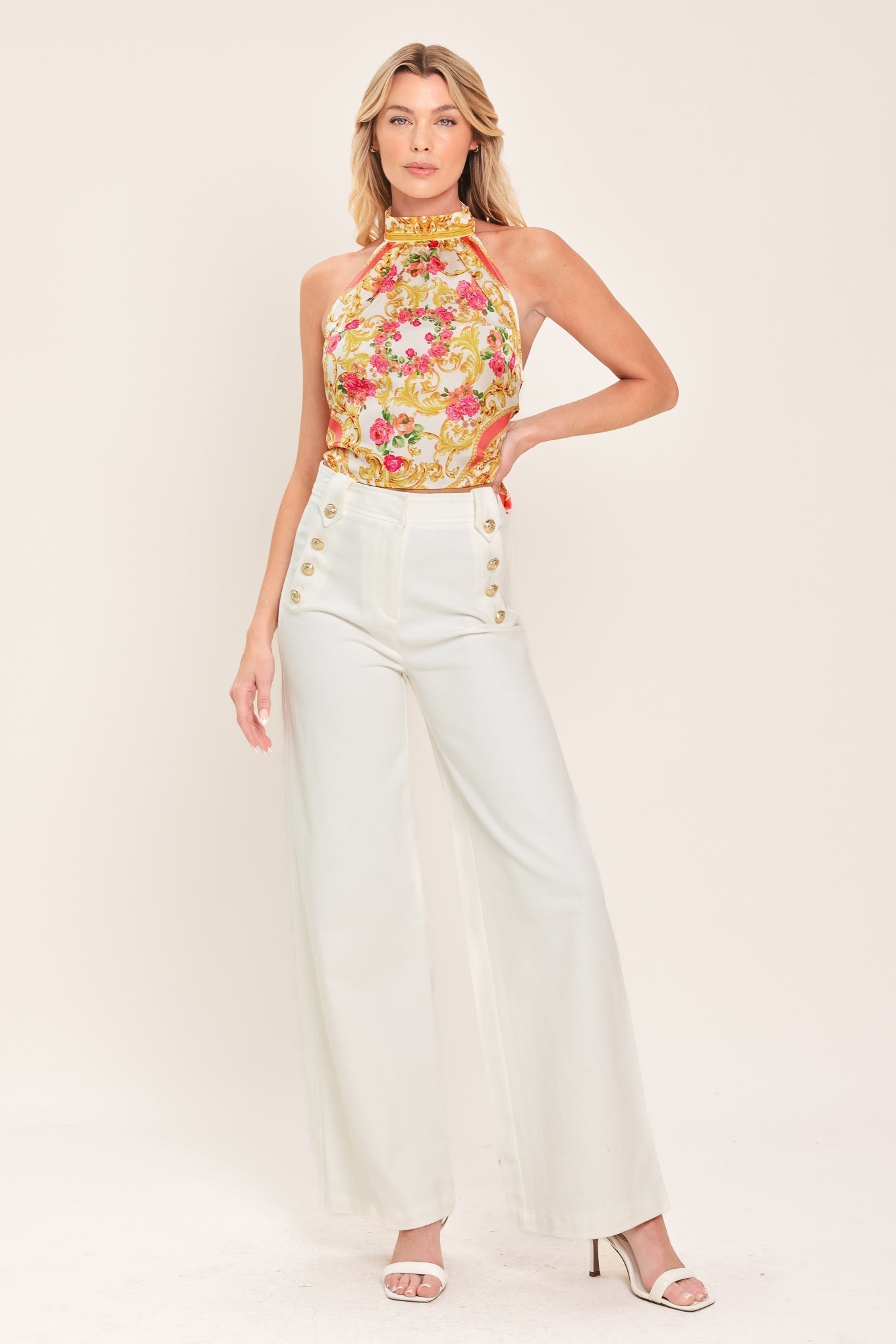 LUXE LOVE STORY WOVEN WOVEN CROP TOP Flying Tomato