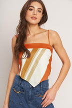 GOLDEN HORIZON WOVEN SCARF TOP Flying Tomato