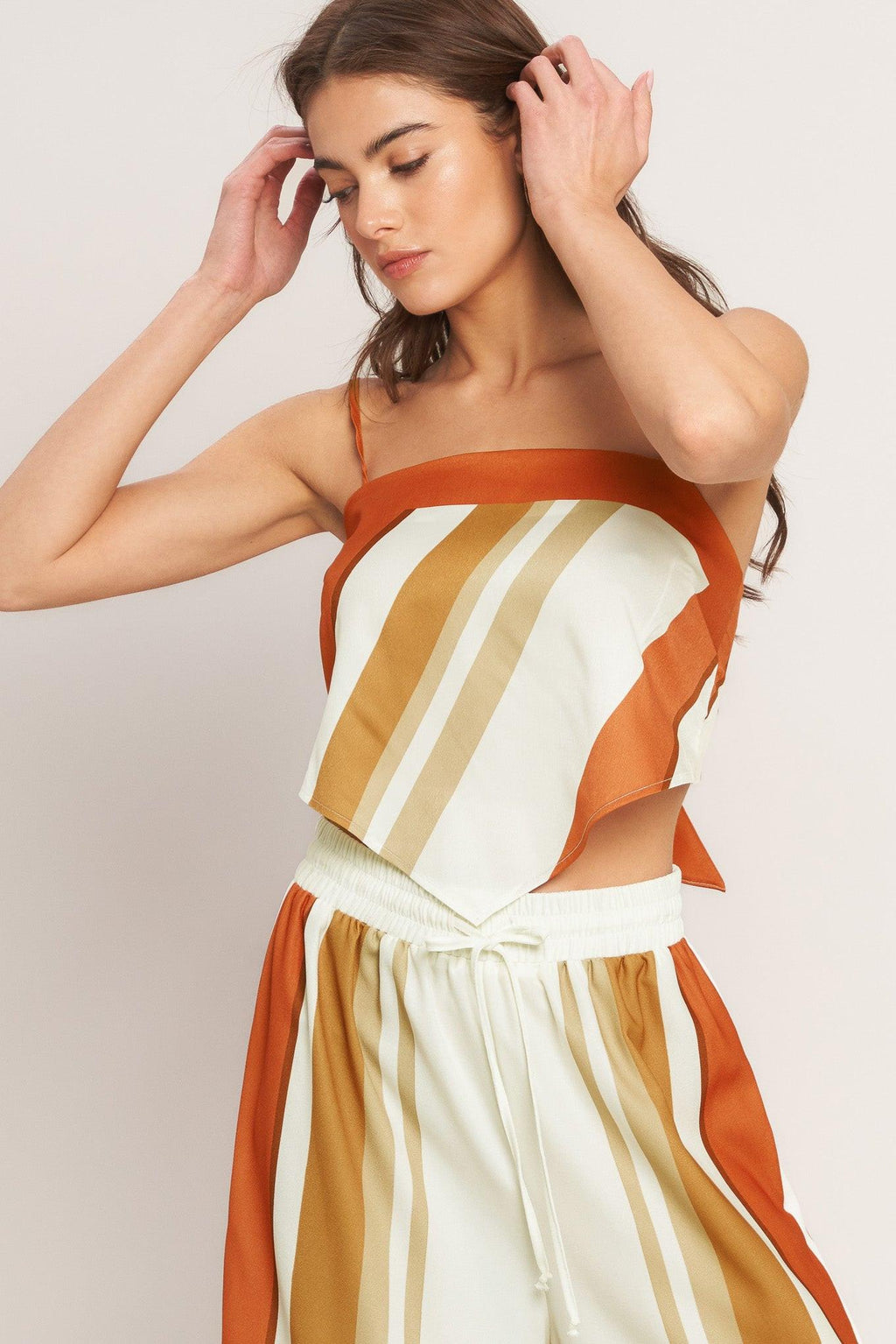 GOLDEN HORIZON WOVEN SCARF TOP Flying Tomato