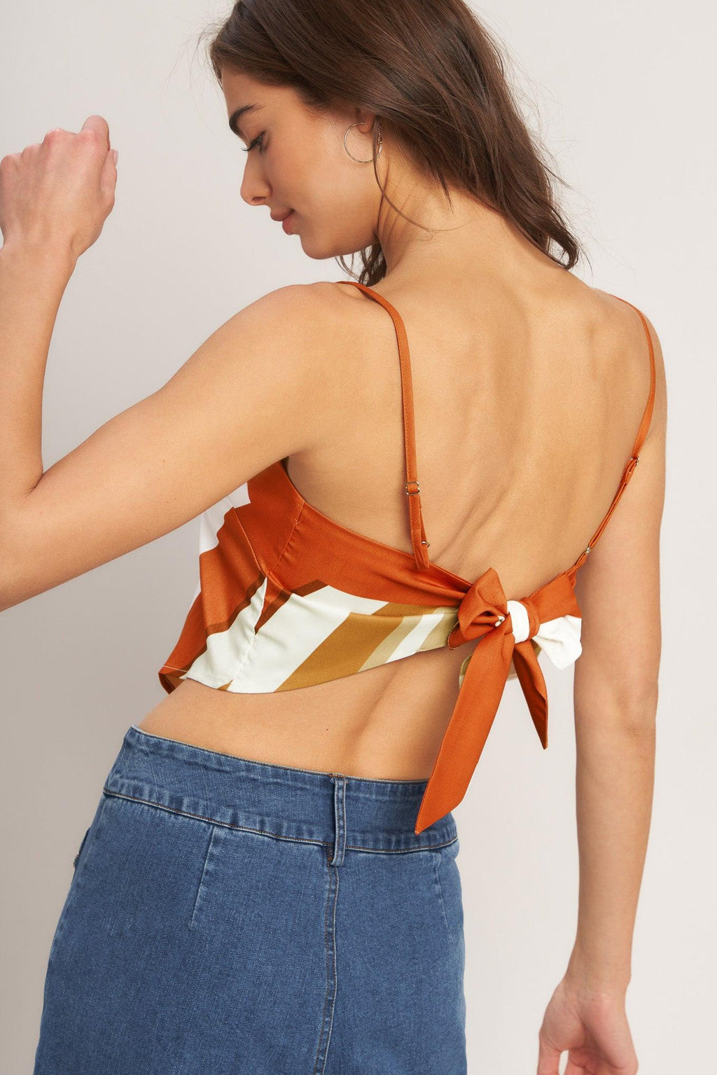 GOLDEN HORIZON WOVEN SCARF TOP Flying Tomato