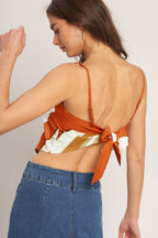 GOLDEN HORIZON WOVEN SCARF TOP Flying Tomato
