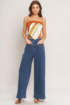 GOLDEN HORIZON WOVEN SCARF TOP Flying Tomato
