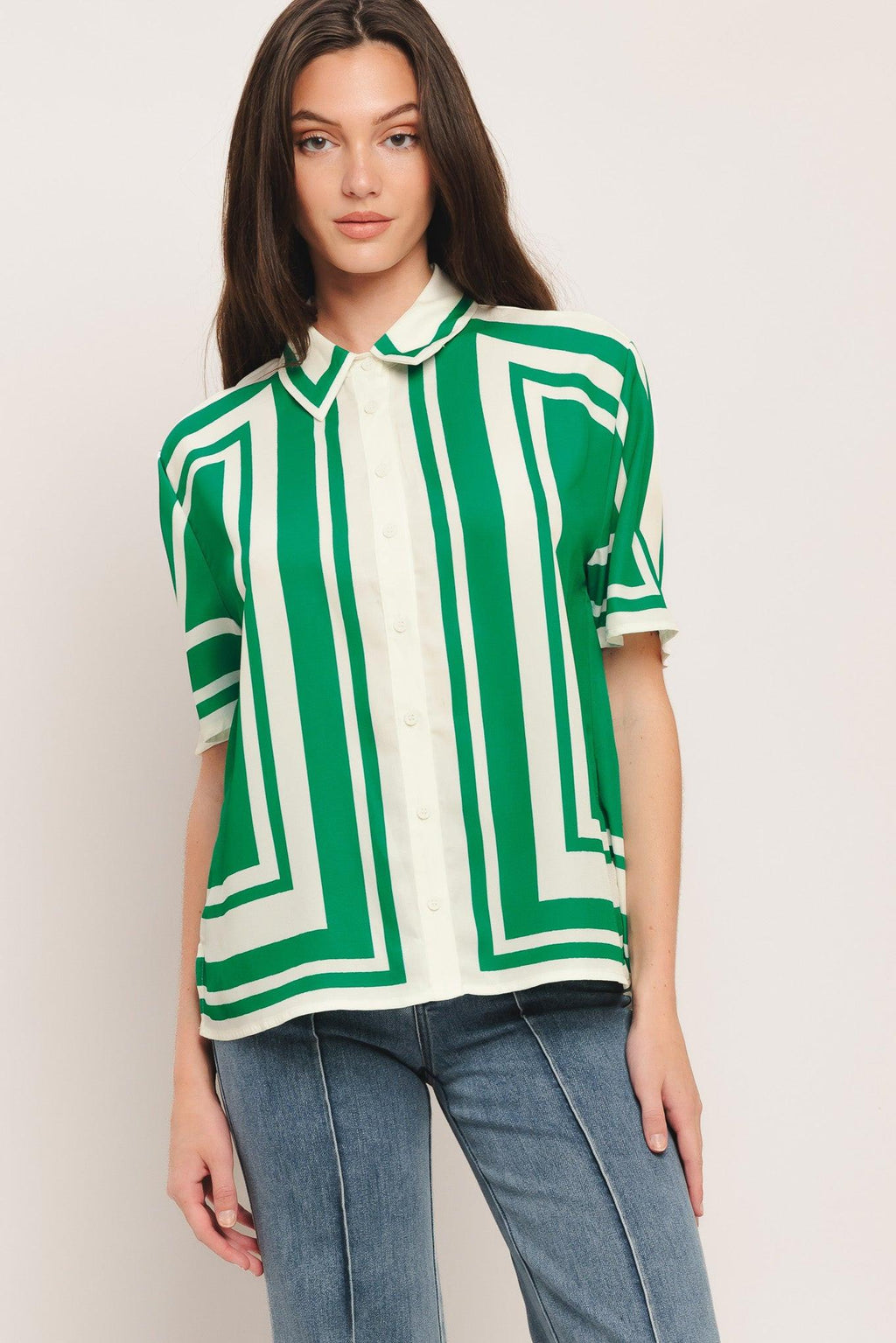RIVIERA STRIPE WOVEN TOP Flying Tomato
