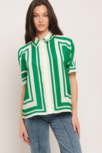 RIVIERA STRIPE WOVEN TOP Flying Tomato