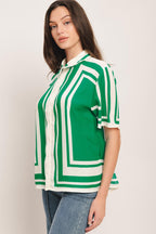 RIVIERA STRIPE WOVEN TOP Flying Tomato
