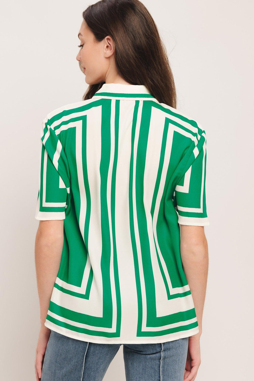 RIVIERA STRIPE WOVEN TOP Flying Tomato
