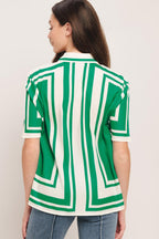 RIVIERA STRIPE WOVEN TOP Flying Tomato