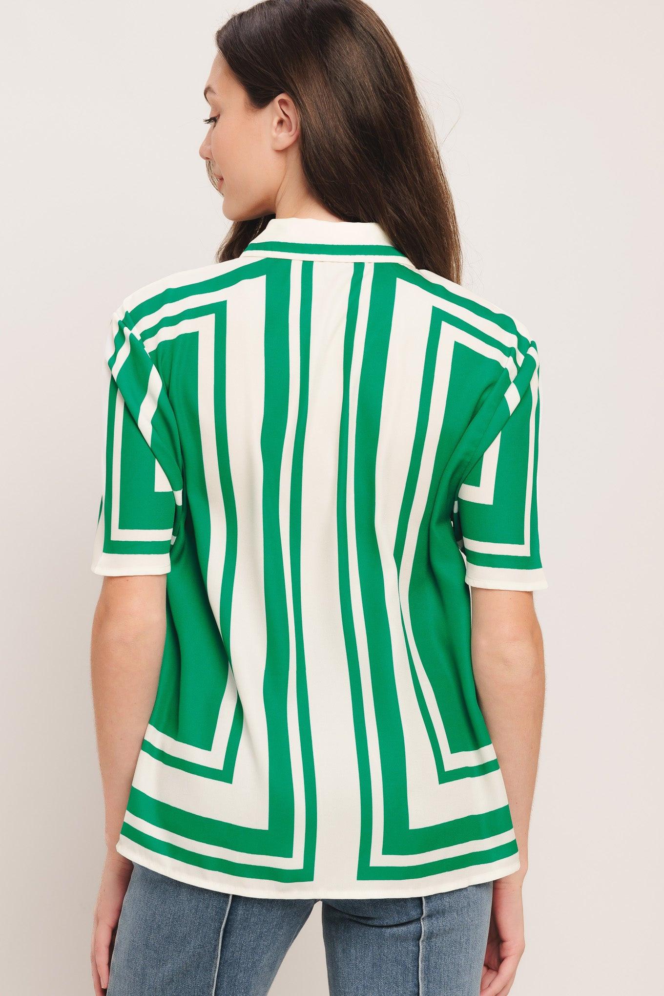 RIVIERA STRIPE WOVEN TOP Flying Tomato