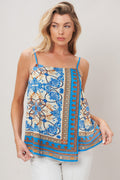 AZURE CHARM WOVEN TOP Flying Tomato