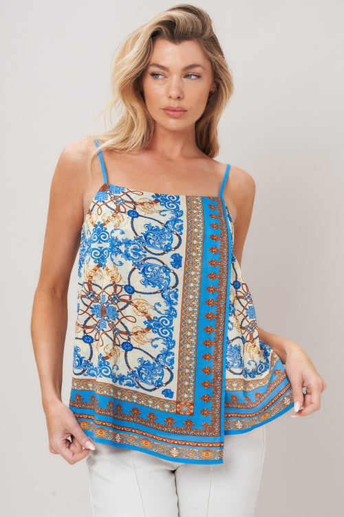 AZURE CHARM WOVEN TOP Flying Tomato