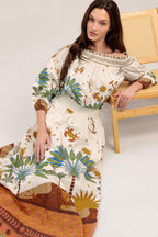 SUNLIT GARDEN WOVEN OFF SHOULDER TOP Flying Tomato