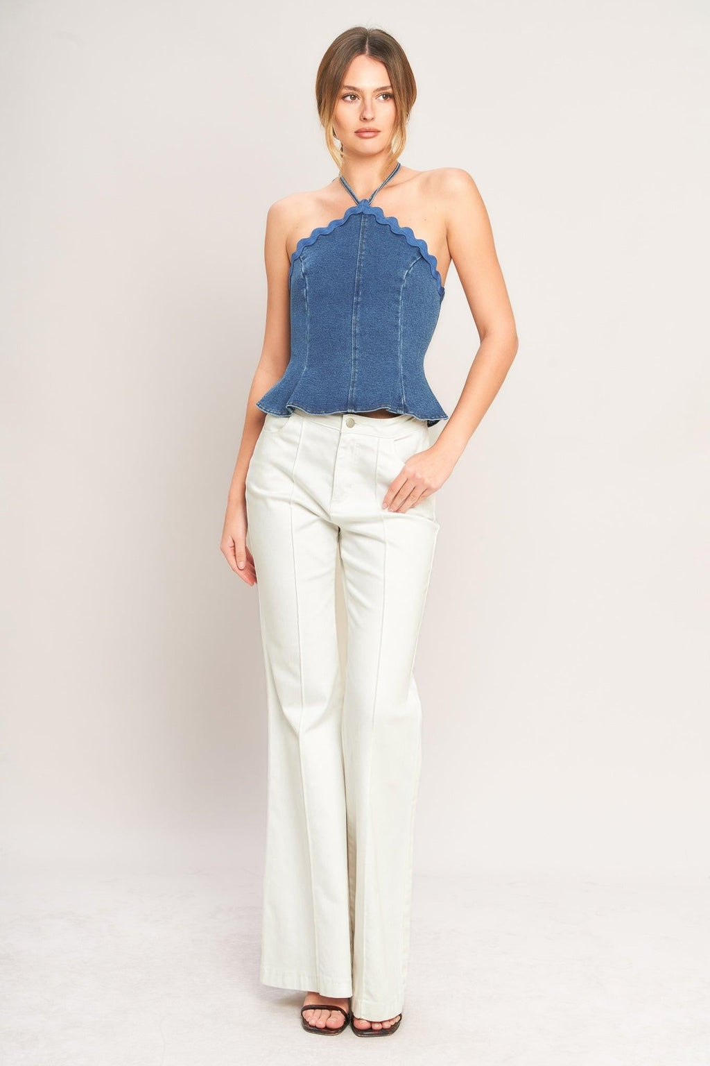 SUNNY DAY DENIM TOP Flying Tomato