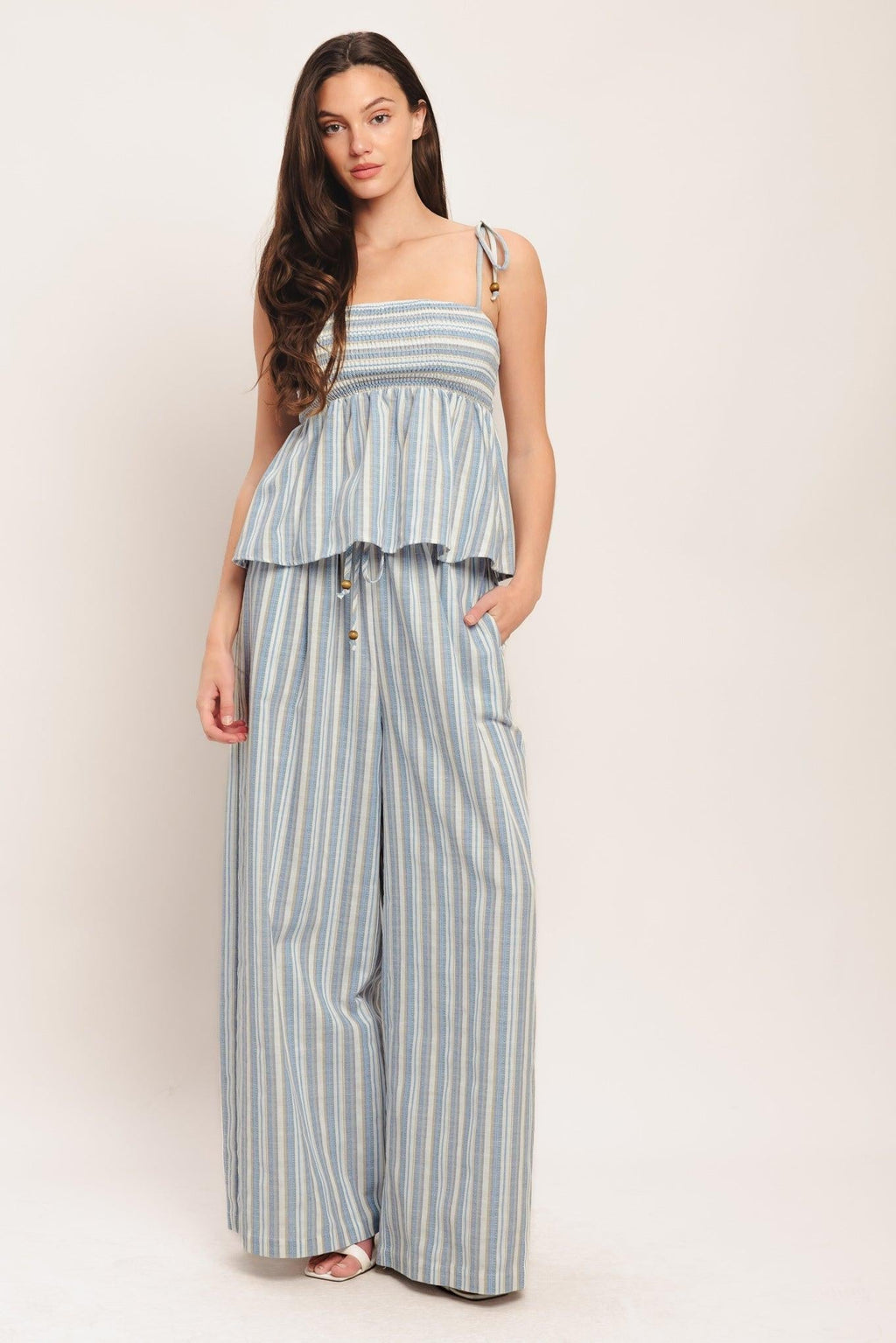 COASTAL DAY STRIP WOVEN TOP Flying Tomato