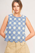COASTAL WOVEN LACE TOP Flying Tomato