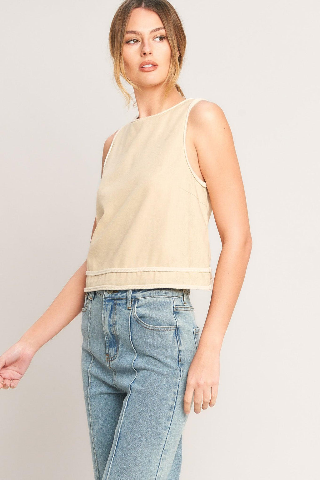 ELEVATED ESSENTIAL WOVEN TOP Flying Tomato