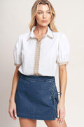 REFINED DAY WOVEN TOP Flying Tomato