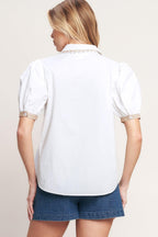 REFINED DAY WOVEN TOP Flying Tomato