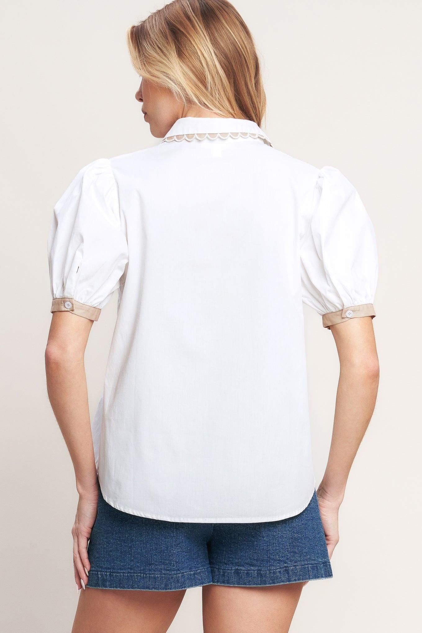 REFINED DAY WOVEN TOP Flying Tomato