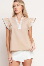 EASY TO ADMIRE WOVEN TOP Flying Tomato