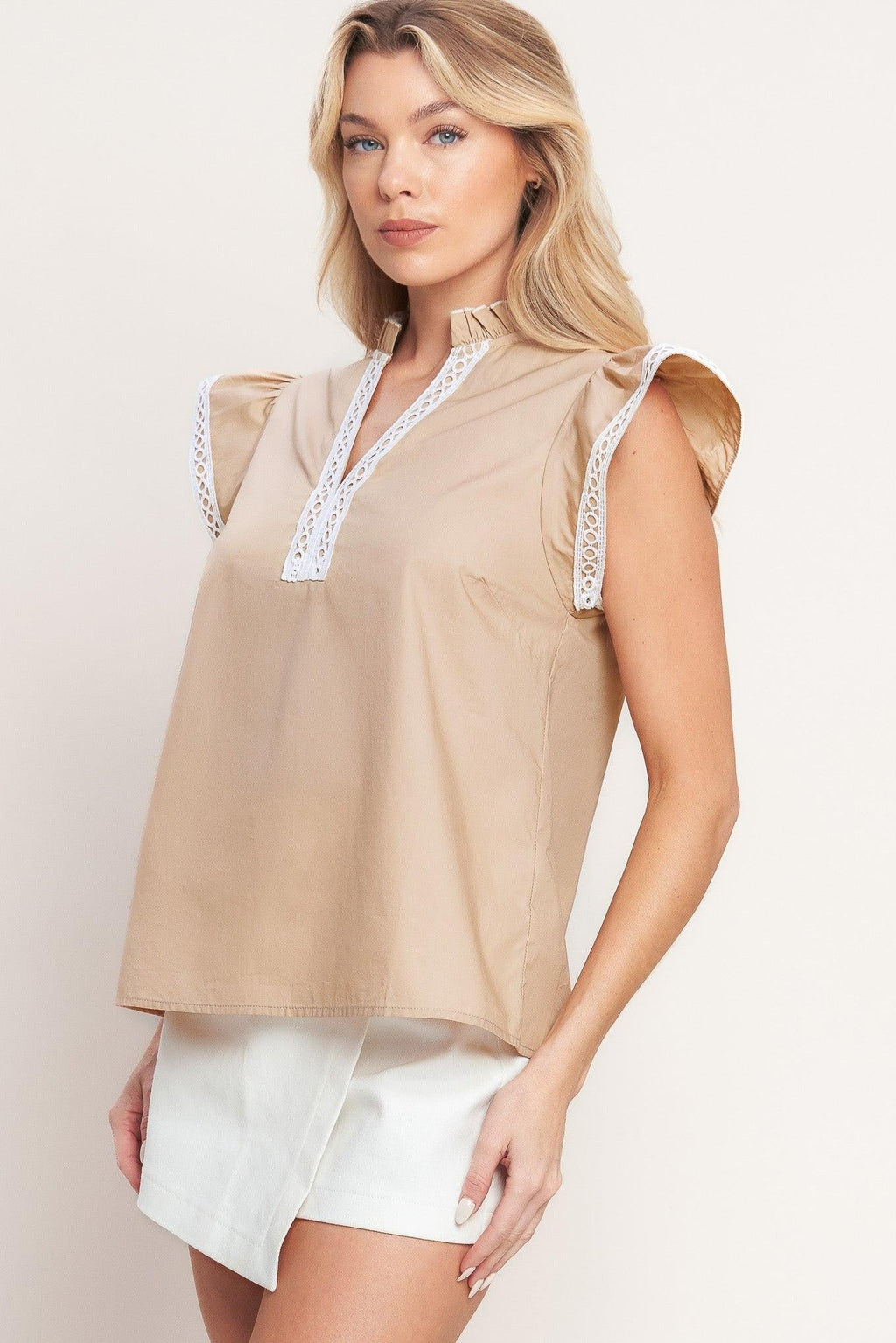 EASY TO ADMIRE WOVEN TOP Flying Tomato