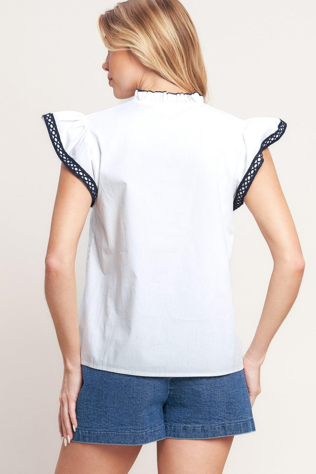 EASY TO ADMIRE WOVEN TOP Flying Tomato